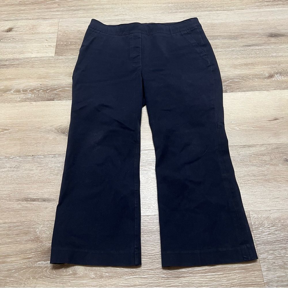 Spanx On-the-Go Polished Kick Flare Pants-20367Q Blue Size Medium Petite